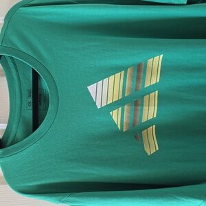 ADIDAS BRAND SIGNATURE MEN'S BIG AND TALL GREEN SHORT SLEEVES TEE-SHIRT SIZE 4XL
